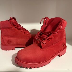 Authentic Timberland Icon 6-Inch Premium Boots in Bright Red